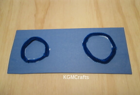 step 6 fold and glue pipe cleaners
