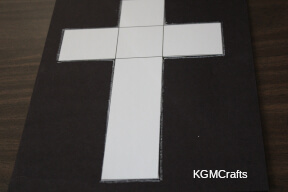 outline the cross mosaic cross step 1