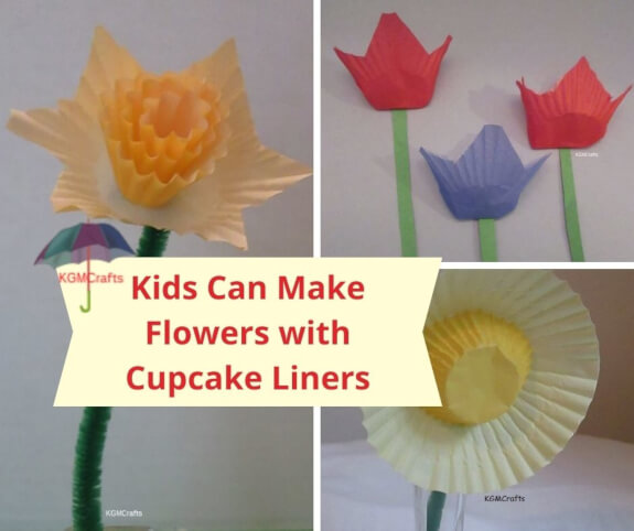 cupcake liner flower crafts
