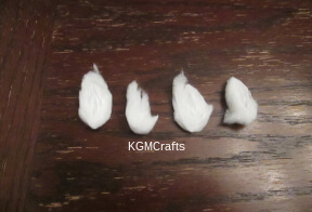 cut cotton balls