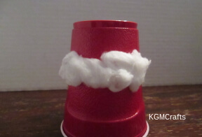 add the cotton to the cup