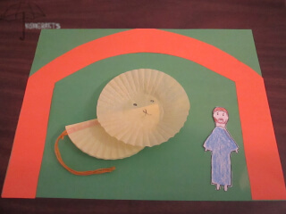 cupcake liner lion and Daniel in a den Daniel in the lion's den