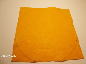 round the corners of the felt