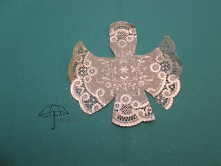 use a gold doily Doily Angel