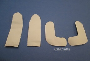 cut ears and legs shapes to complete the bunny