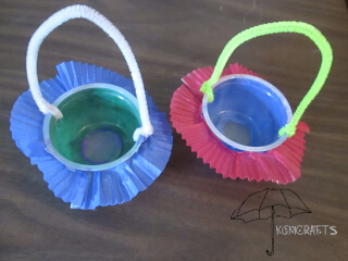 blue and red basket place stetting basket