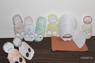 empty tomb finger puppets