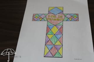 a colored cross