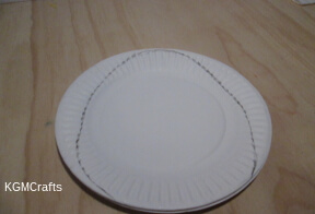draw a egg shape on paper plates