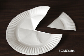 cut a wedge from on of the plates