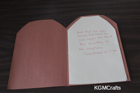 step 4 glue the paper inside the card