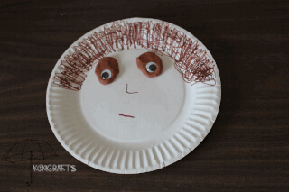 paper plate face with clay on the eyes Jesus heals a blind man with clay