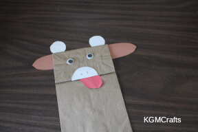 glue the pieces to the bag