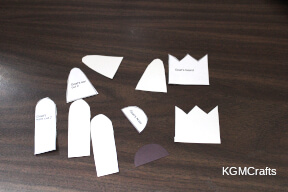 cut out the pieces for the goat