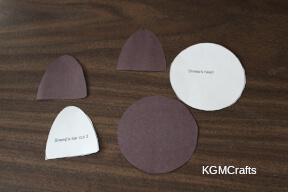 cut out the pieces for the sheep