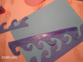 step 7 glue the waves onto the background