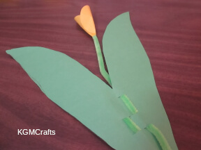 add the flower to the leaf