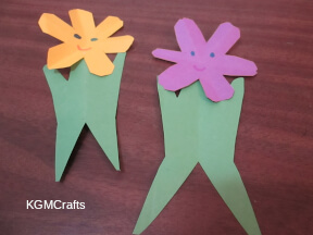 glue the flower to the leaf