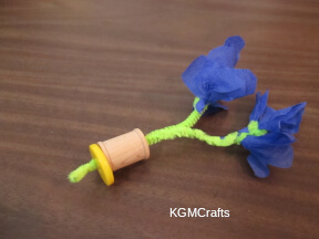 place on spool and button