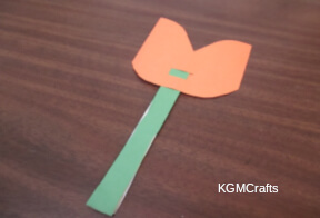Tulip made with construction paper