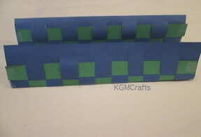step 4 folded woven paper