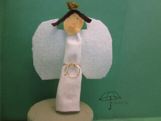 felt and fork angel angel made from a fork