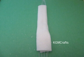 step 1 cover fork with felt