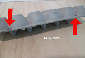 step 2 cut holes in 12 count carton