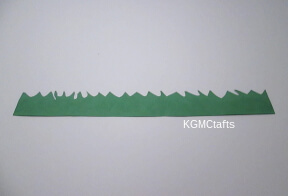 step 5 cut a strip of green construction paper