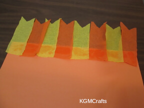 step 3 glue the flames to paper