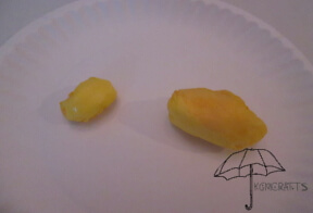 glue the tissue to the cotton