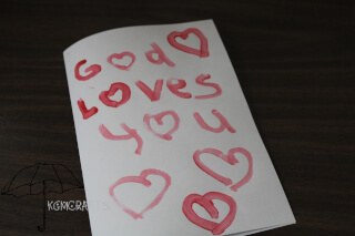 God is love painted card
