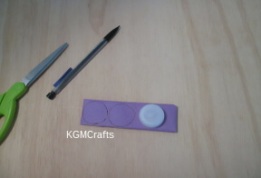 step 2 cut strips and draw circles