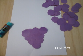 step 3 glue the circles in a cluster