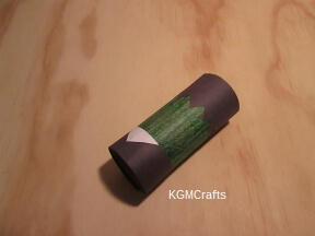 step 4 glue the pieces to the cardboard tube