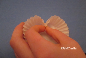 pinch the top of the cupcake liner
