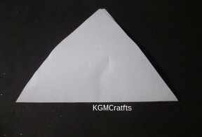 hole punch step 1 fold in half and cut triangle
