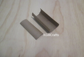 cut out side of cardboard roll