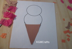 cut a triangle for cone
