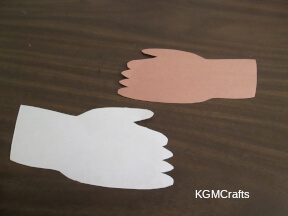make a white and brown hand