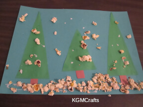 add the popcorn so it look like snow