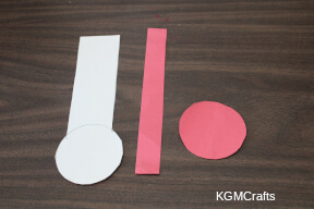 cut a red circle and strip