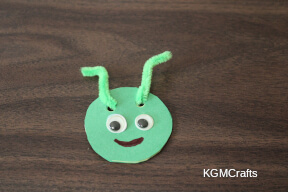add wiggly eyes and a mouth locust step 5