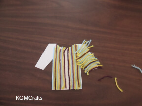 step 4 add yarn to the sleeves