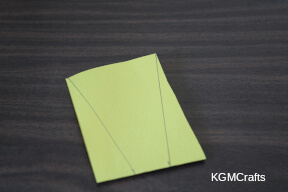 fold a rectangle and draw a triangle joy cross step 1