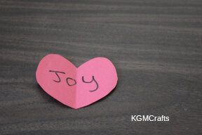 make a heart joy cross step 6