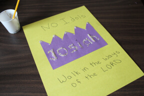 use glitter to write over the name