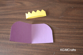 cut a rectangle for the robe and crown