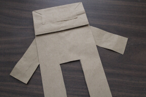 step 3 glue the rectangle to the bag