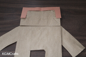 step 5 glue the hair to the bag